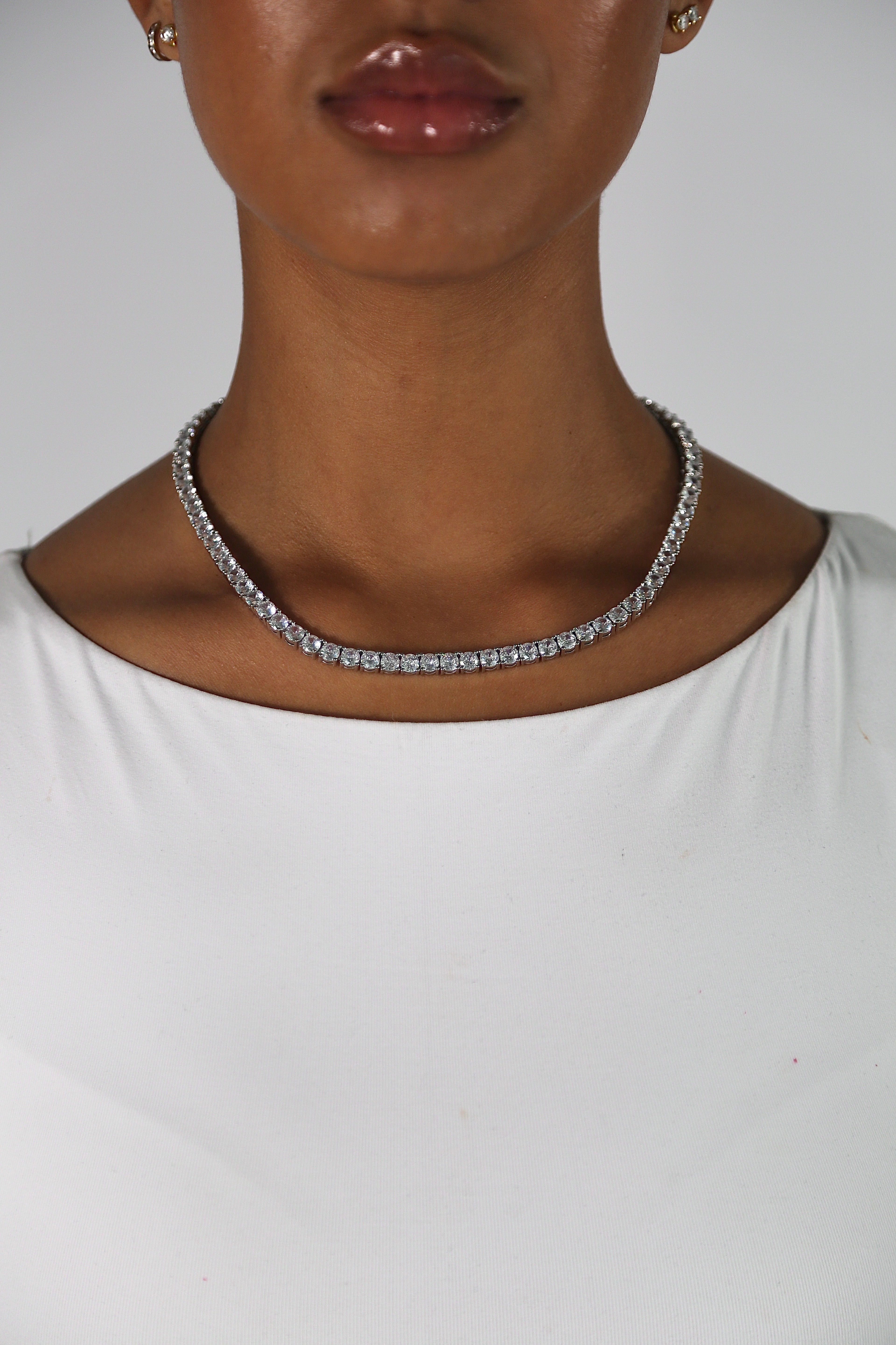 5MM Tennis Chain - White Gold