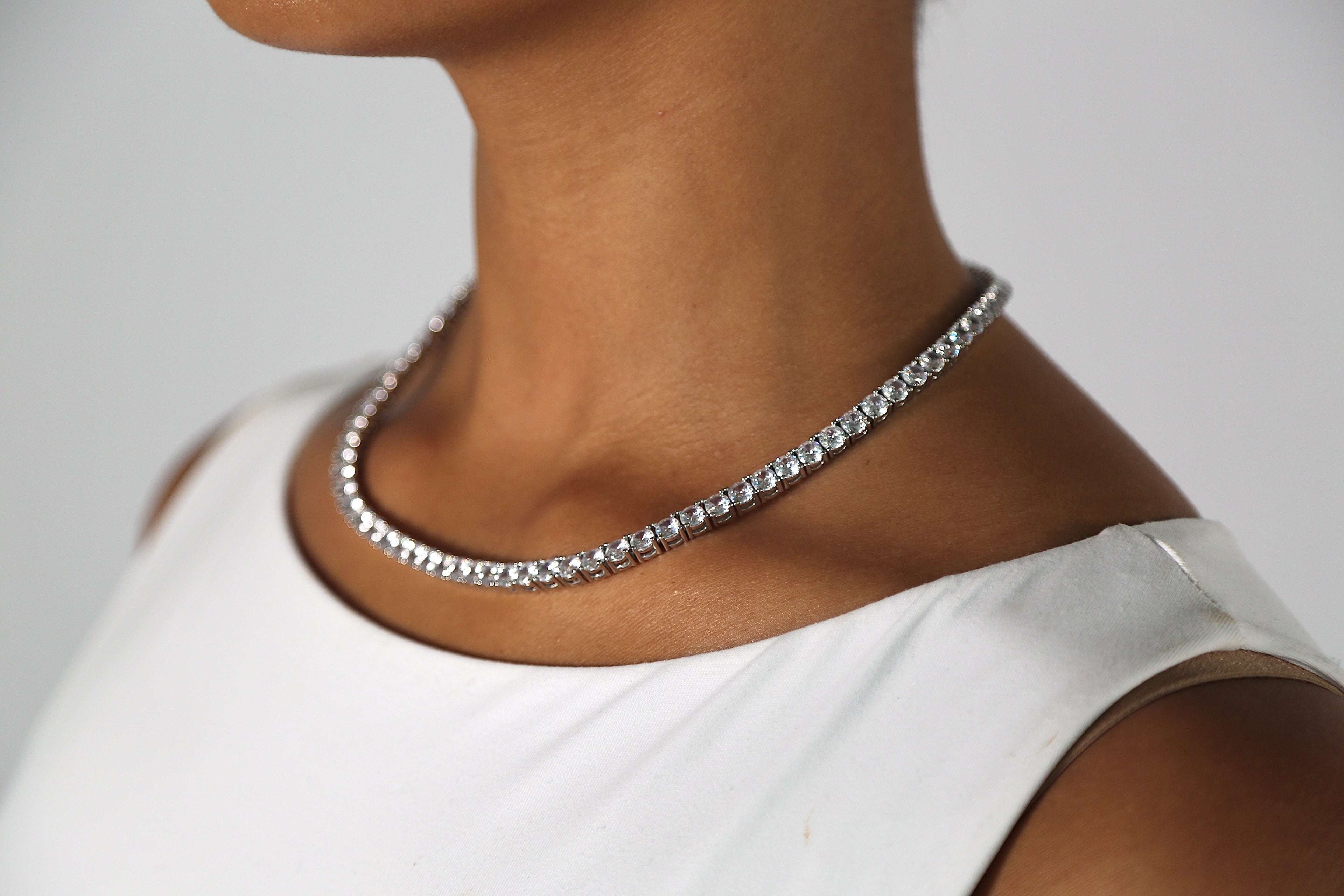 5MM Tennis Chain - White Gold