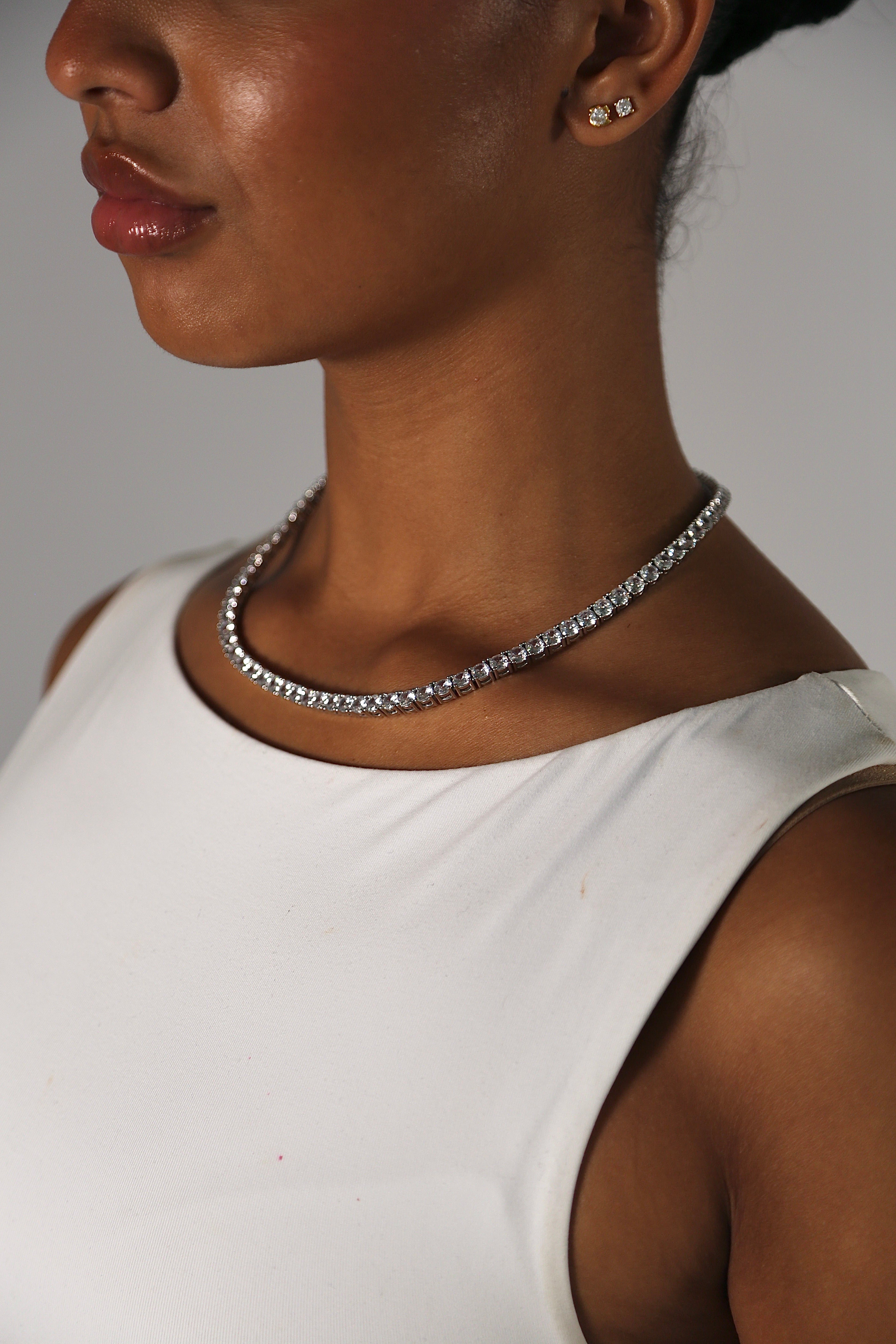 5MM Tennis Chain - White Gold