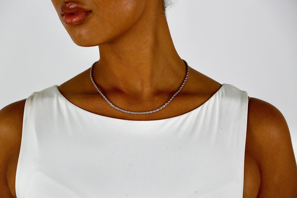 3MM Rope Chain - White Gold