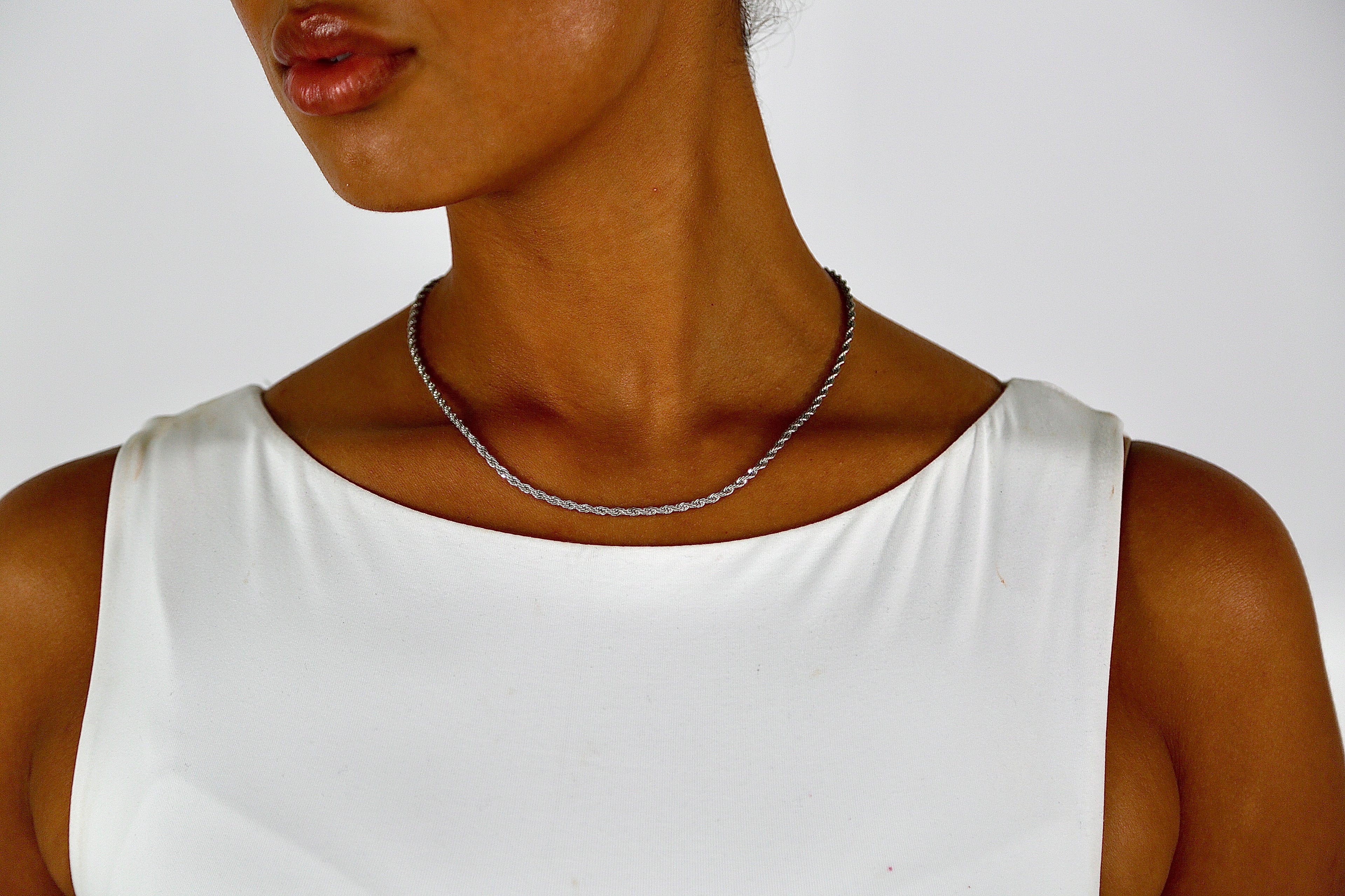 3MM Rope Chain - White Gold