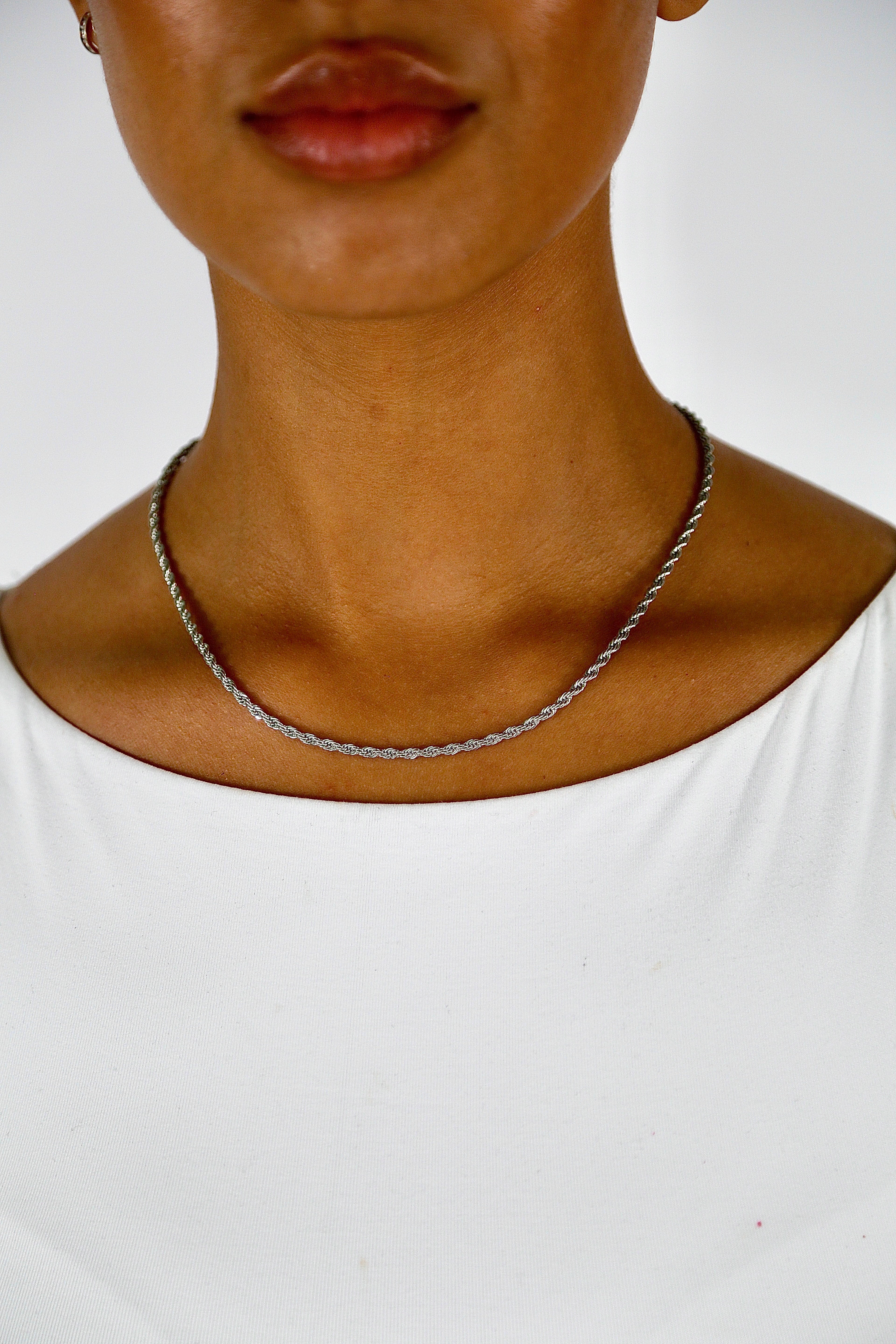 3MM Rope Chain - White Gold